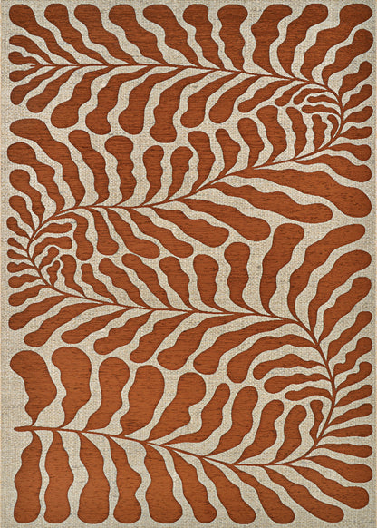 Couristan Castille Fiore Terracotta Area Rug
