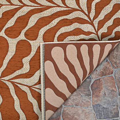 Couristan Castille Fiore Terracotta Area Rug