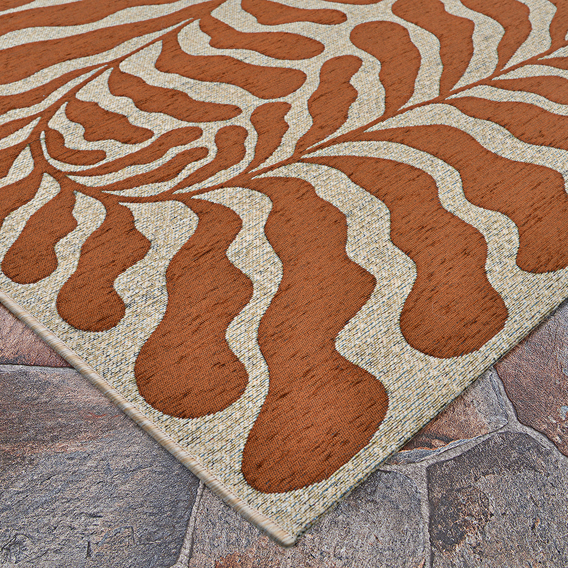 Couristan Castille Fiore Terracotta Area Rug