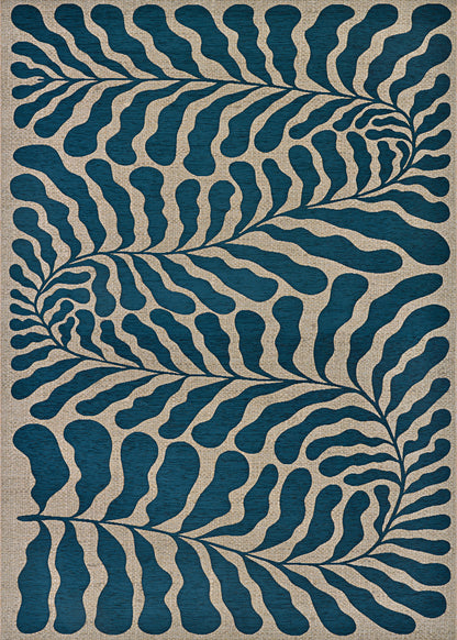 Couristan Castille Fiore Petrol Area Rug