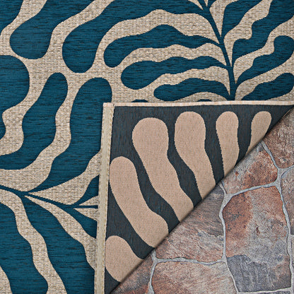 Couristan Castille Fiore Petrol Area Rug
