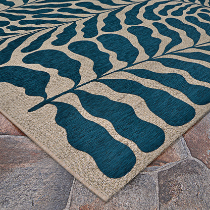 Couristan Castille Fiore Petrol Area Rug