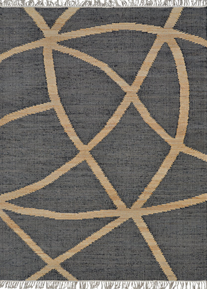 Couristan Cosmoros Yoruba-5418-1601 Black Area Rug
