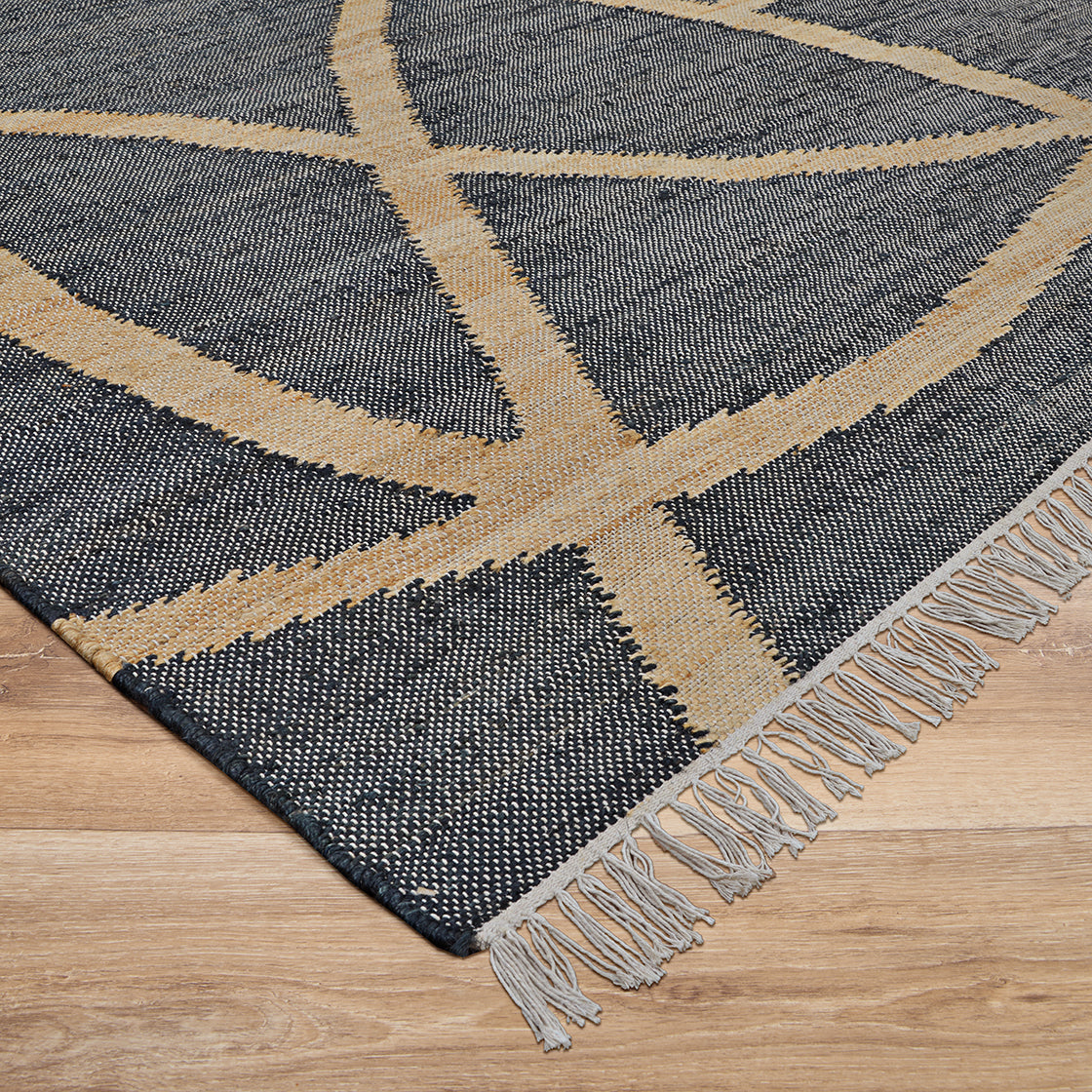 Couristan Cosmoros Yoruba-5418-1601 Black Area Rug