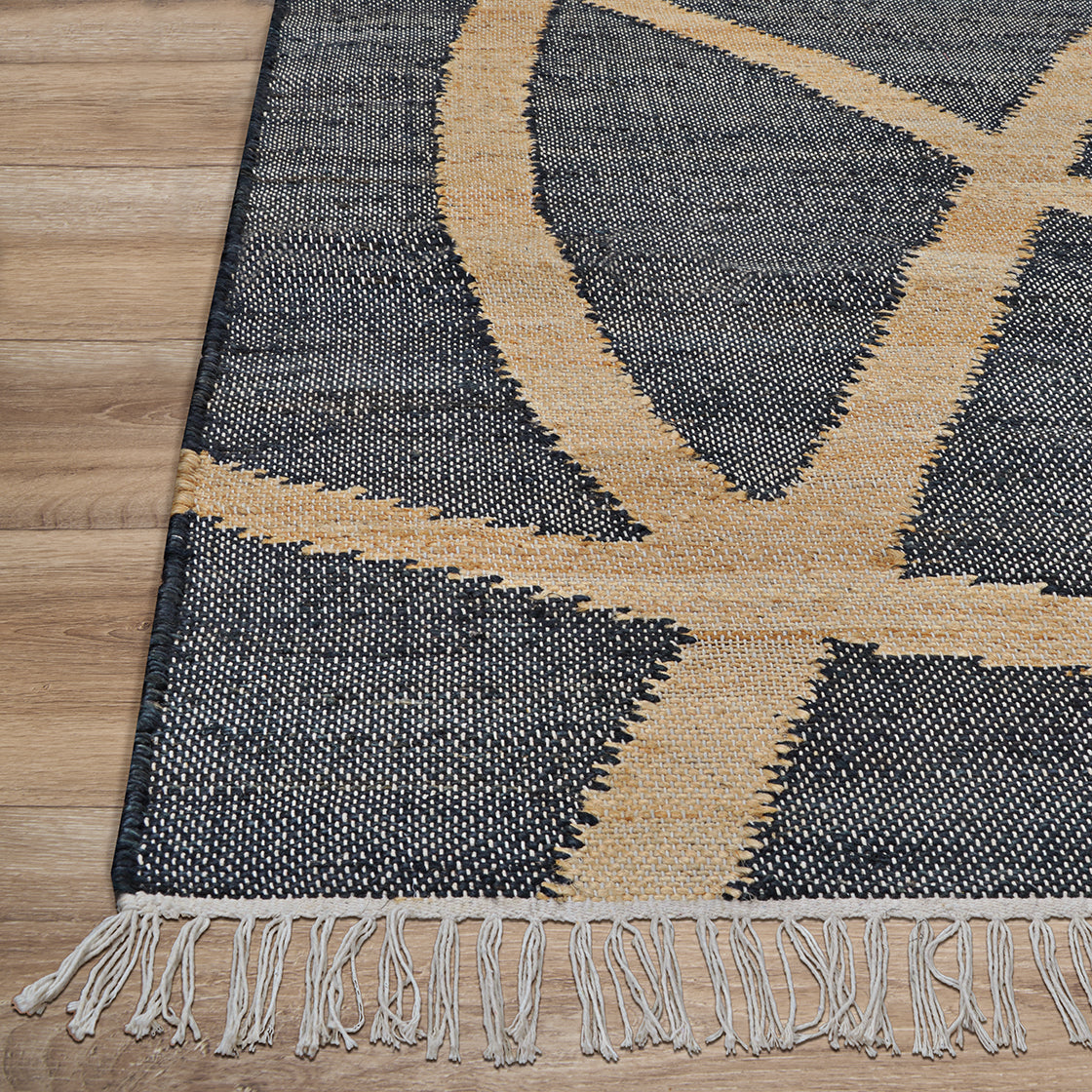 Couristan Cosmoros Yoruba-5418-1601 Black Area Rug