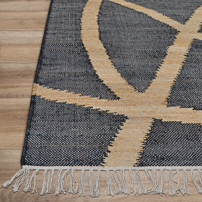 Couristan Cosmoros Yoruba-5418-1601 Black Area Rug