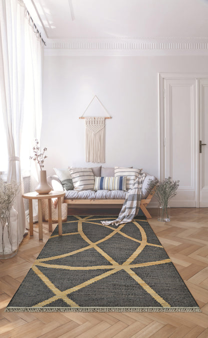 Couristan Cosmoros Yoruba-5418-1601 Black Area Rug