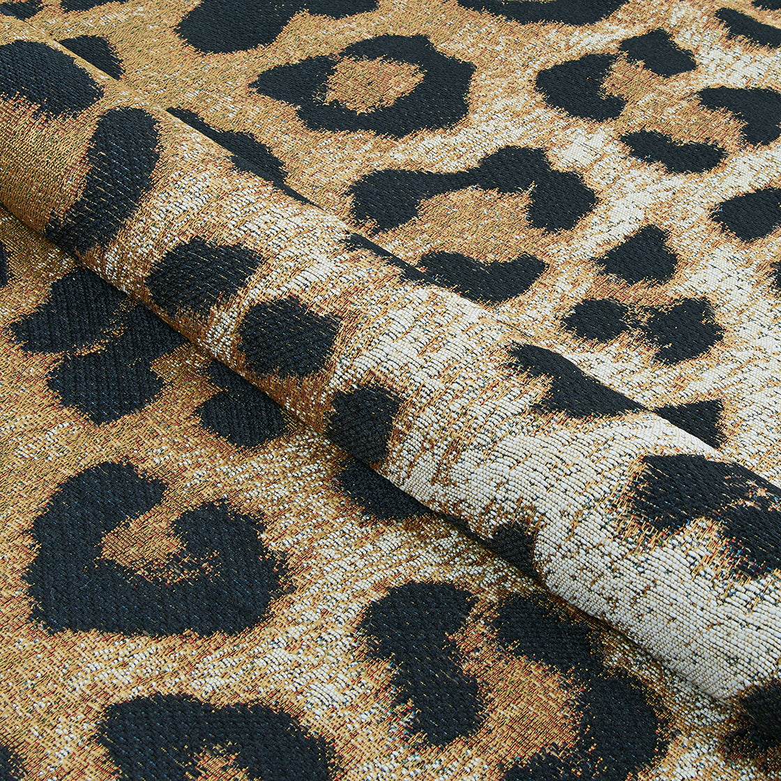 Couristan Dolce Amur Leopard 5750-0003 Gold Area Rug