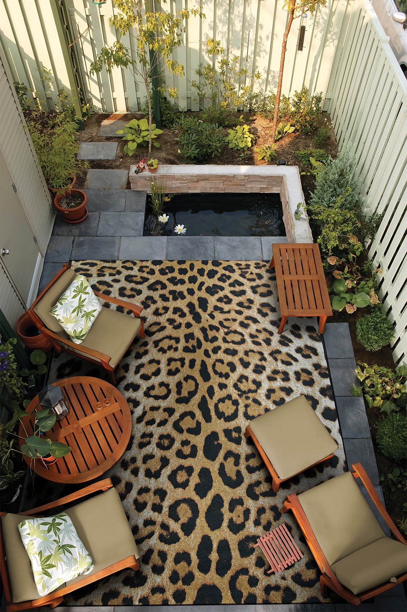 Couristan Dolce Amur Leopard 5750-0003 Gold Area Rug