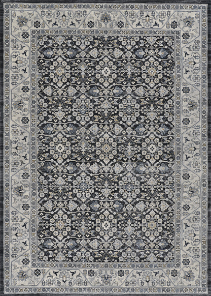Couristan Everest Malayer 6375-1001 Black Area Rug