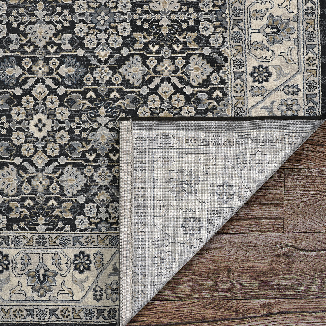 Couristan Everest Malayer 6375-1001 Black Area Rug