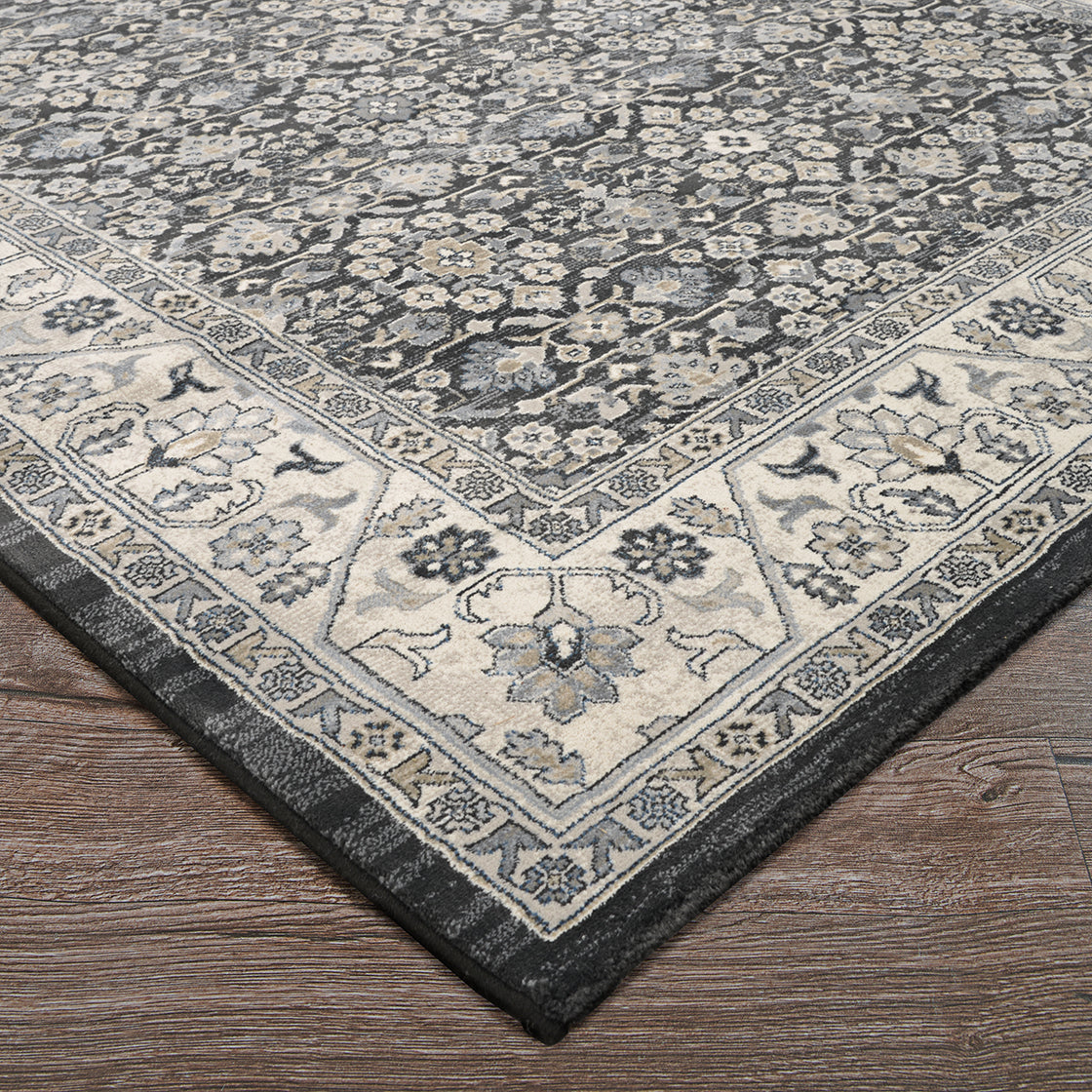 Couristan Everest Malayer 6375-1001 Black Area Rug