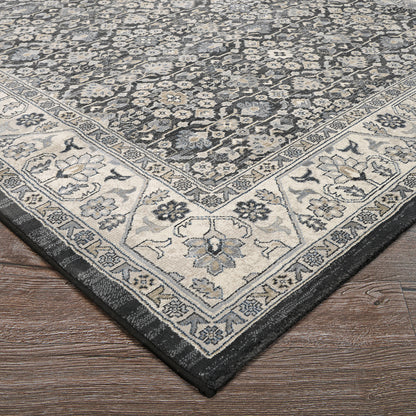 Couristan Everest Malayer 6375-1001 Black Area Rug