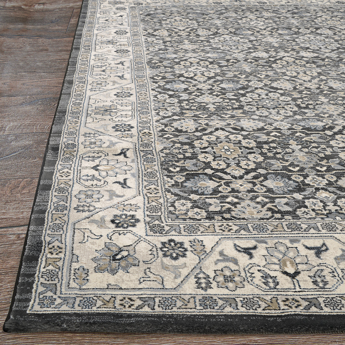 Couristan Everest Malayer 6375-1001 Black Area Rug