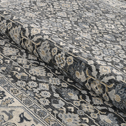 Couristan Everest Malayer 6375-1001 Black Area Rug