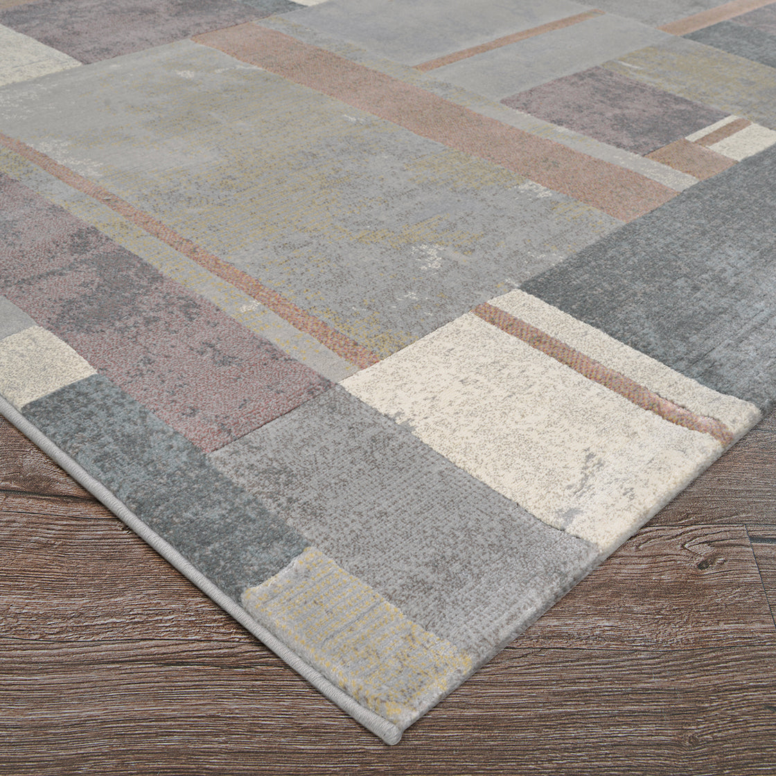 Couristan Easton Gambit Blocks 6376-4374 Multicolor Area Rug