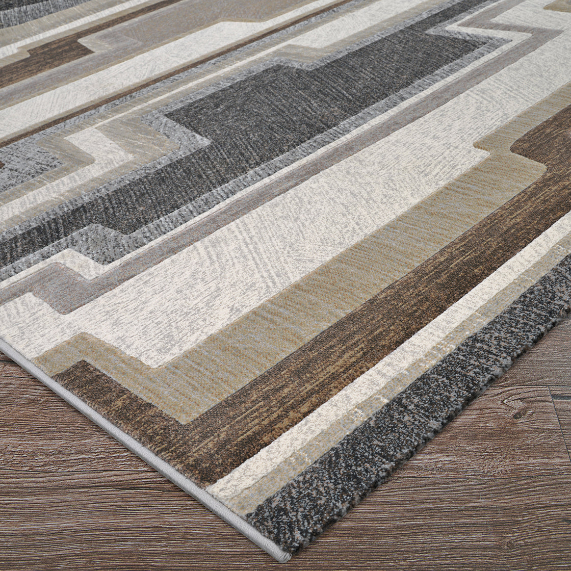 Couristan Easton Radiate 6390-4848 Earthtones Area Rug