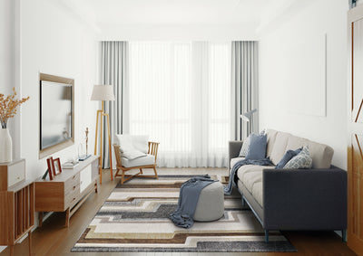 Couristan Easton Radiate 6390-4848 Earthtones Area Rug