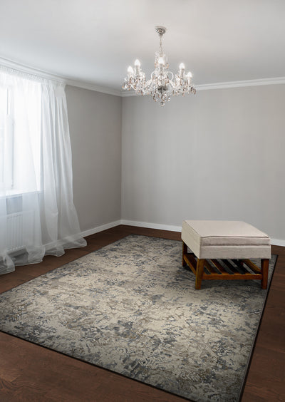 Couristan Easton Antique Lace 6437-6575 Flax Area Rug