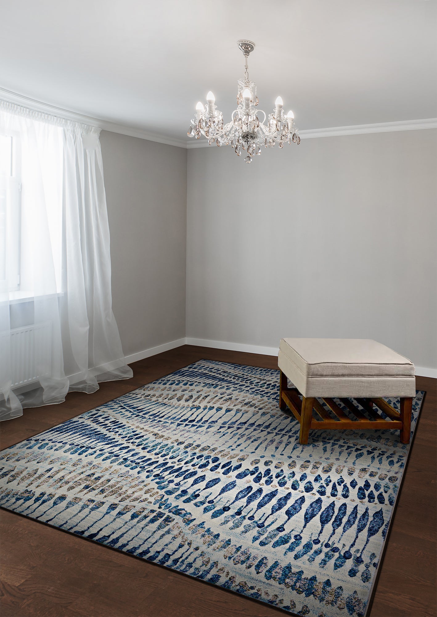 Couristan Easton Charles 6842-6151 Blue Area Rug