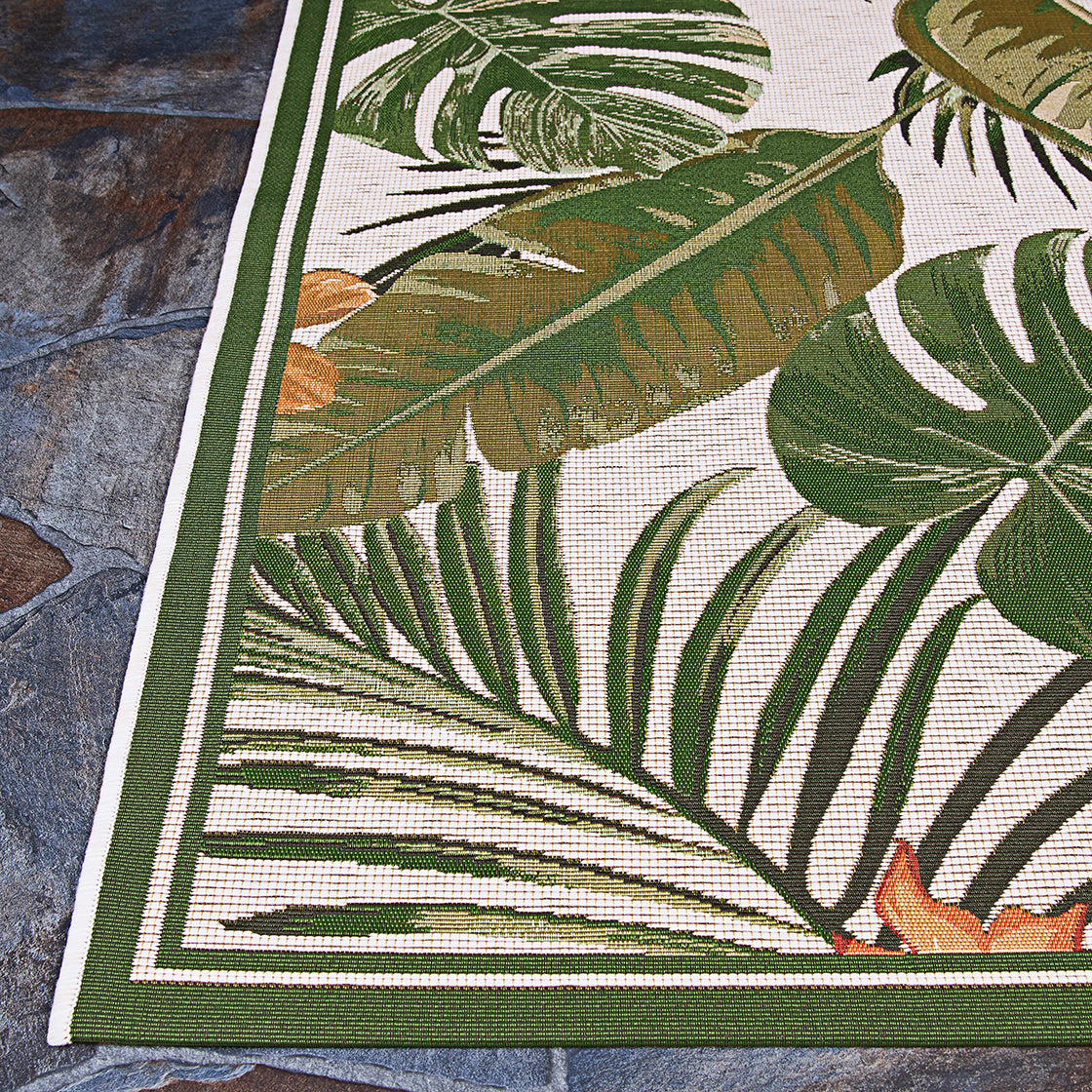 Couristan Dolce Flowering Fern 7460-0007 Ivory Area Rug