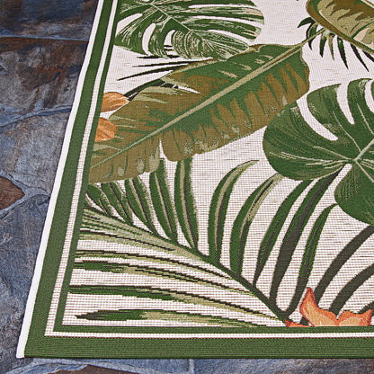 Couristan Dolce Flowering Fern 7460-0007 Ivory Area Rug