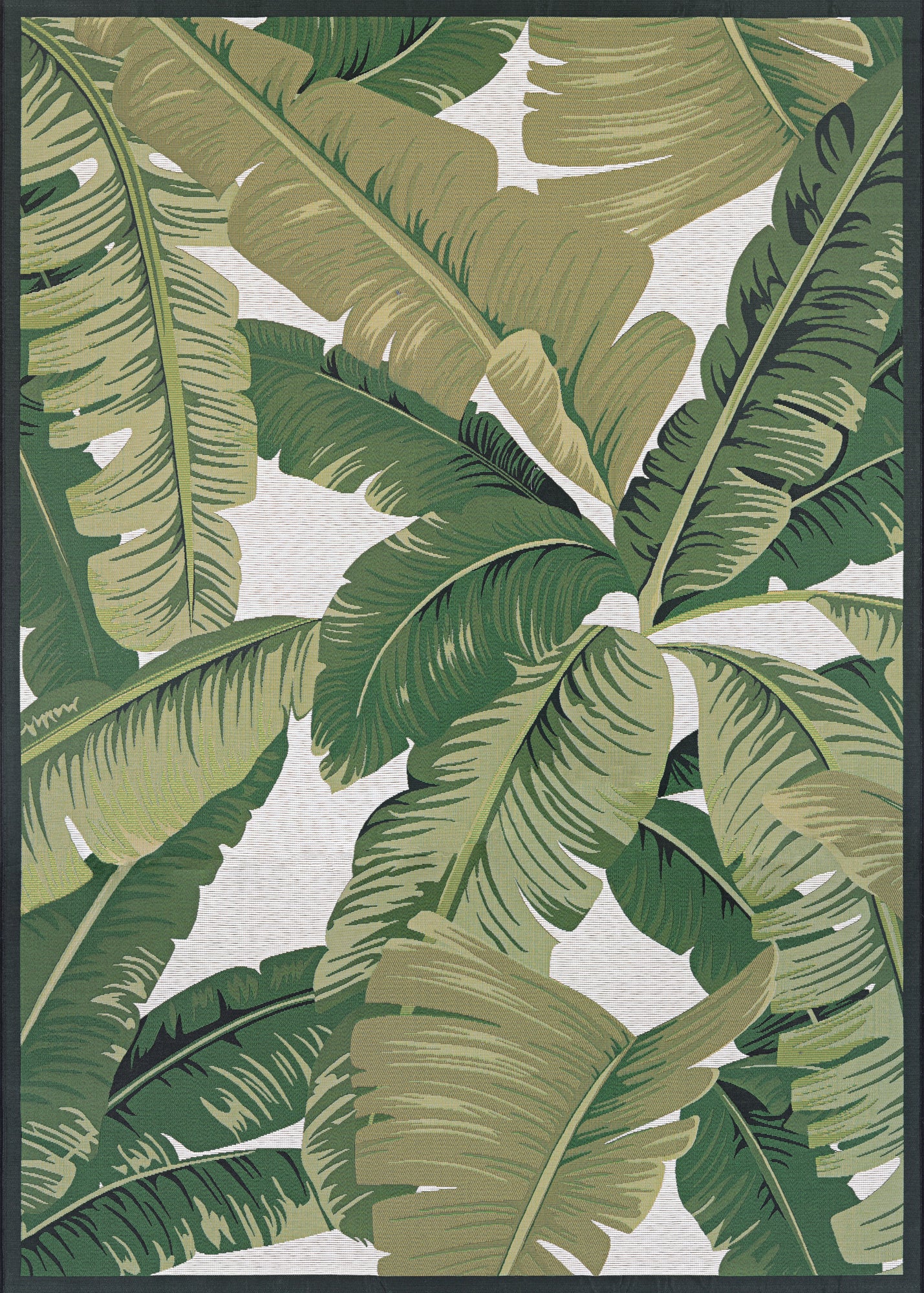 Couristan Dolce Palm Lily 7506-0004 Hunter Green Area Rug