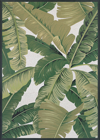 Couristan Dolce Palm Lily 7506-0004 Hunter Green Area Rug