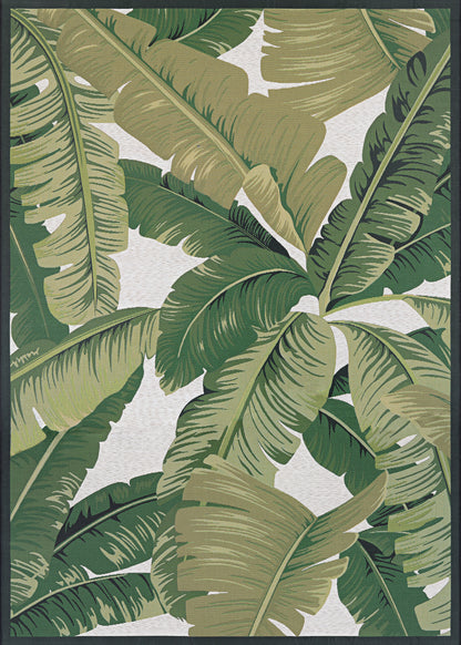 Couristan Dolce Palm Lily 7506-0004 Hunter Green Area Rug