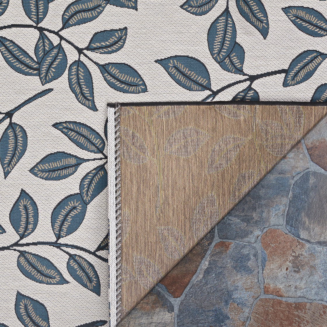Couristan Dolce Summer Ivy 7512-0845 Slate Blue Area Rug