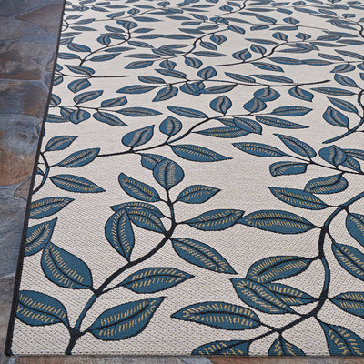 Couristan Dolce Summer Ivy 7512-0845 Slate Blue Area Rug