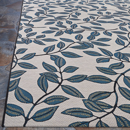 Couristan Dolce Summer Ivy 7512-0845 Slate Blue Area Rug