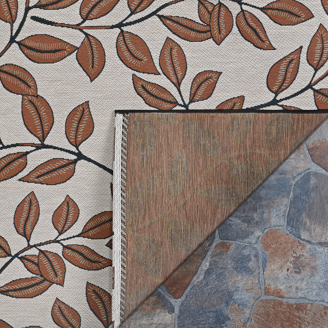 Couristan Dolce Summer Ivy 7512-1345 Terracotta Area Rug