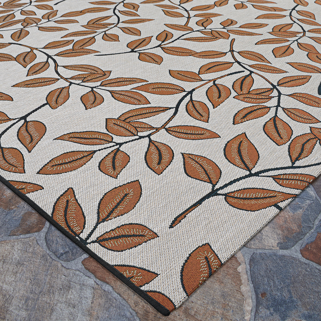 Couristan Dolce Summer Ivy 7512-1345 Terracotta Area Rug