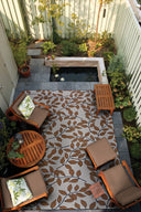 Couristan Dolce Summer Ivy 7512-1345 Terracotta Area Rug