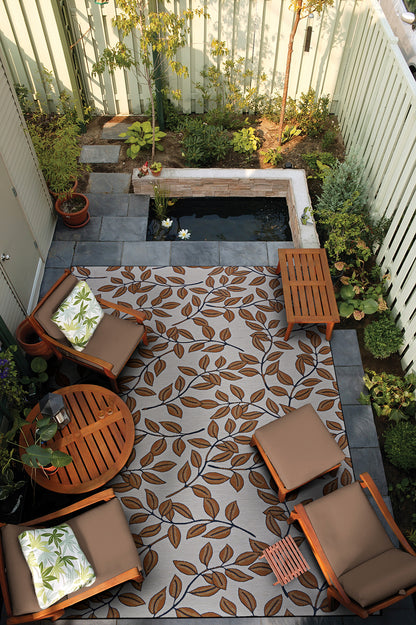 Couristan Dolce Summer Ivy 7512-1345 Terracotta Area Rug