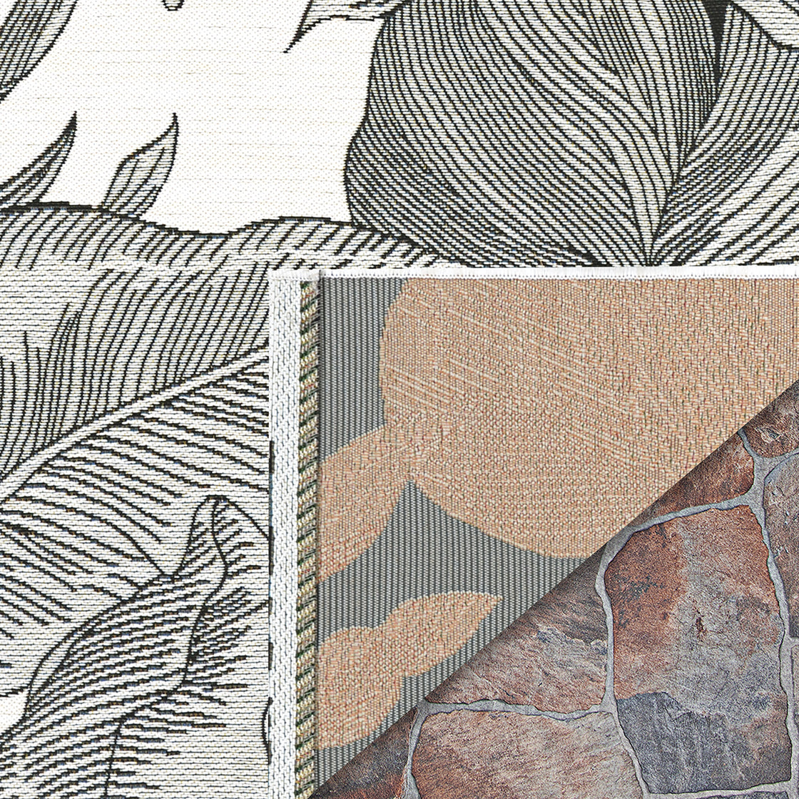 Couristan Dolce Flora 7517-0001 Snow Area Rug