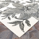 Couristan Dolce Flora 7517-0001 Snow Area Rug