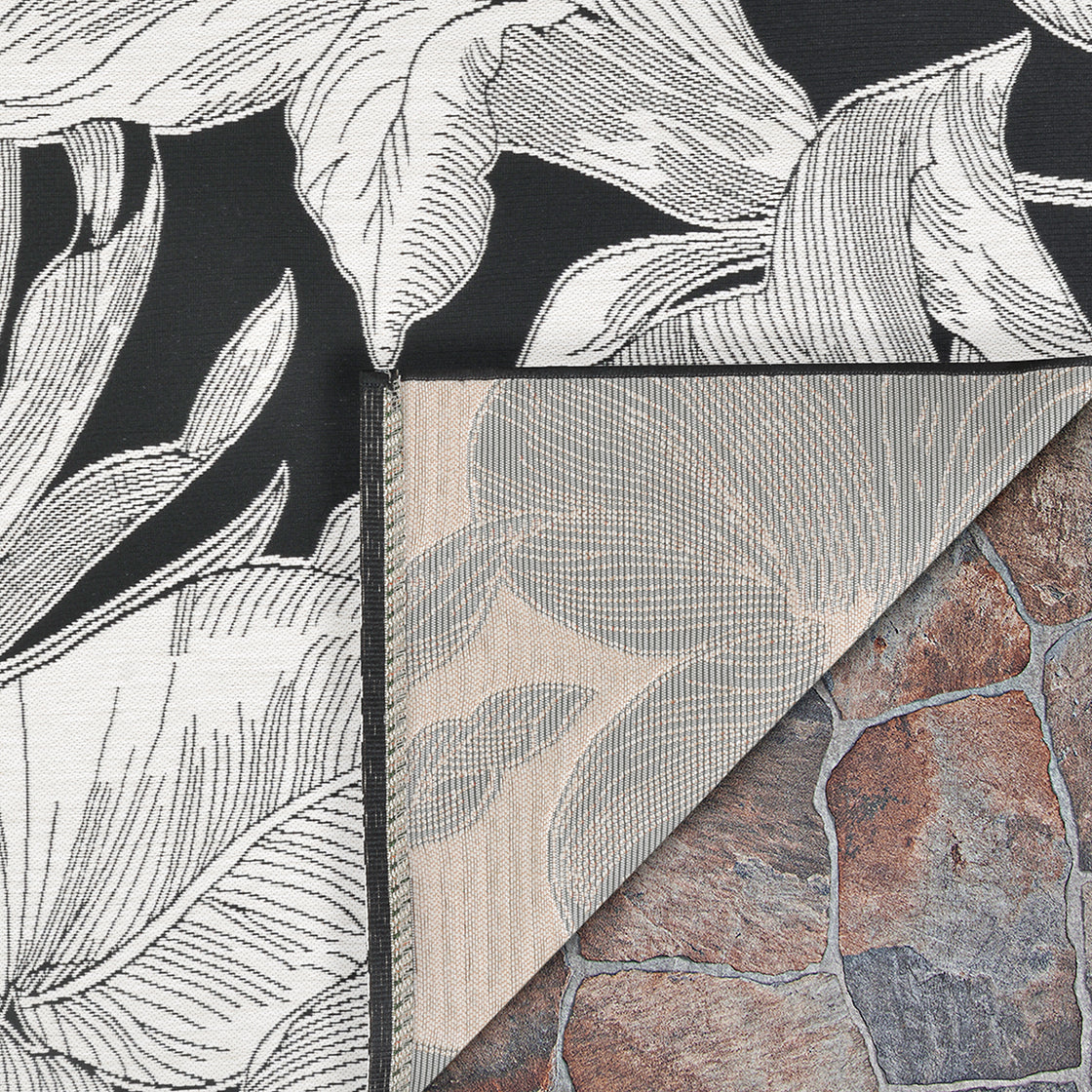Couristan Dolce Flora 7517-2102 Nero Area Rug