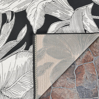 Couristan Dolce Flora 7517-2102 Nero Area Rug