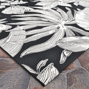 Couristan Dolce Flora 7517-2102 Nero Area Rug