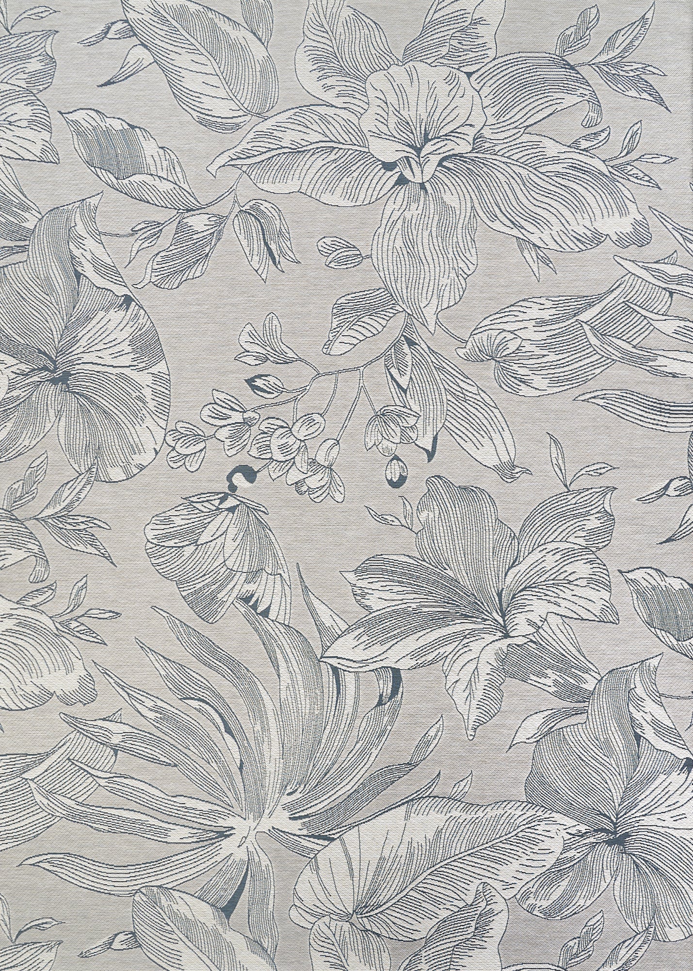 Couristan Dolce Flora 7517-5001 Argento Area Rug