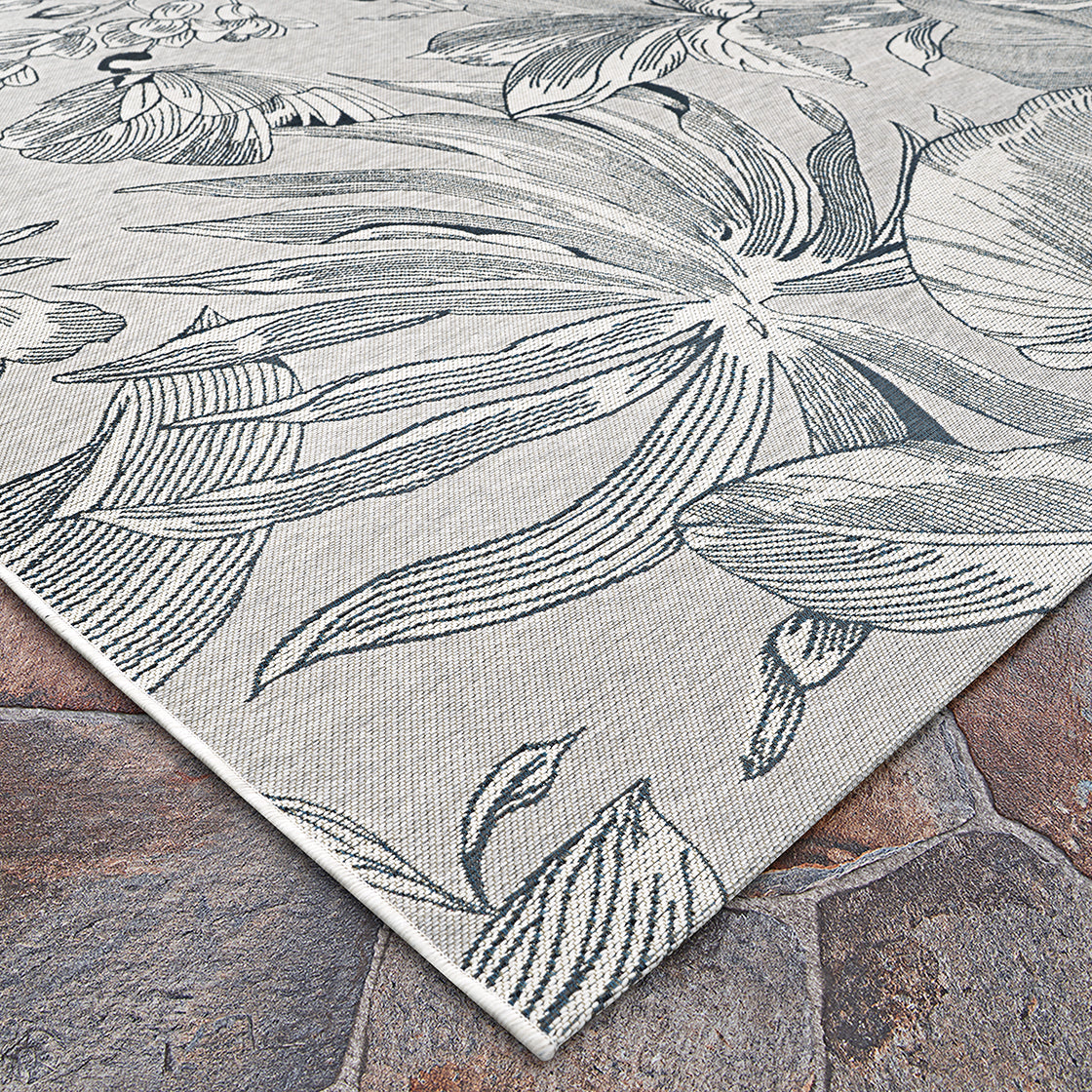 Couristan Dolce Flora 7517-5001 Argento Area Rug