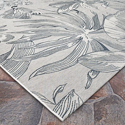 Couristan Dolce Flora 7517-5001 Argento Area Rug