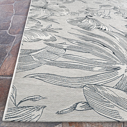Couristan Dolce Flora 7517-5001 Argento Area Rug