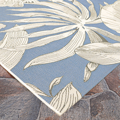 Couristan Dolce Flora 7517-5202 ice Area Rug