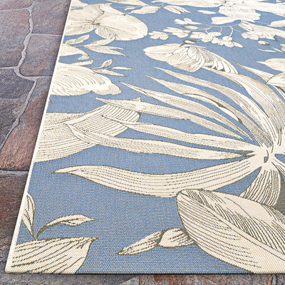 Couristan Dolce Flora 7517-5202 ice Area Rug