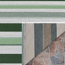 Couristan Dolce Striped 7518-3303 Grass Area Rug