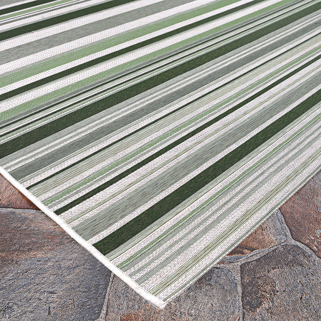 Couristan Dolce Striped 7518-3303 Grass Area Rug