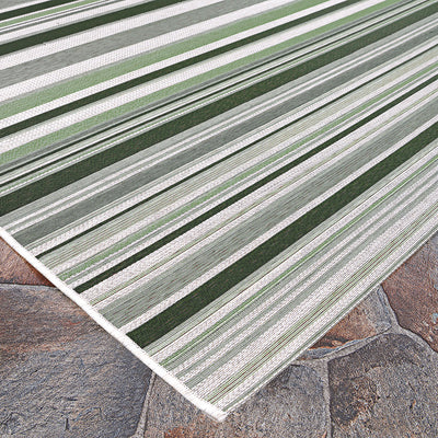 Couristan Dolce Striped 7518-3303 Grass Area Rug